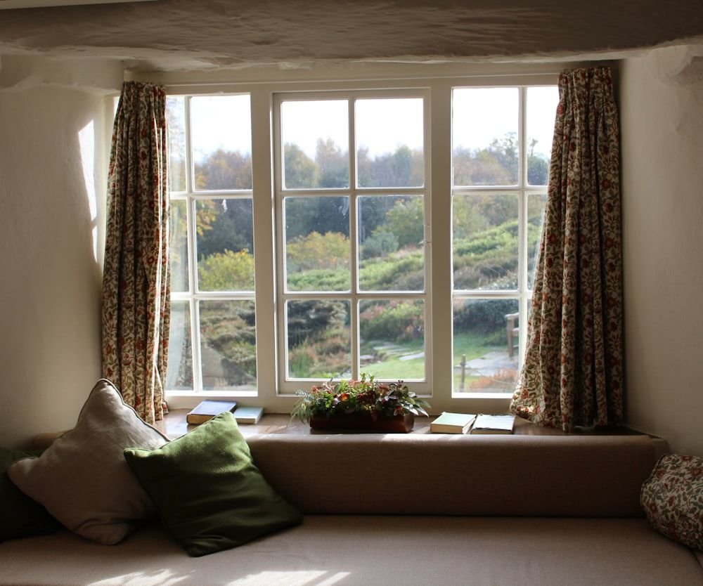 A quiet window seat looking onto open countryside